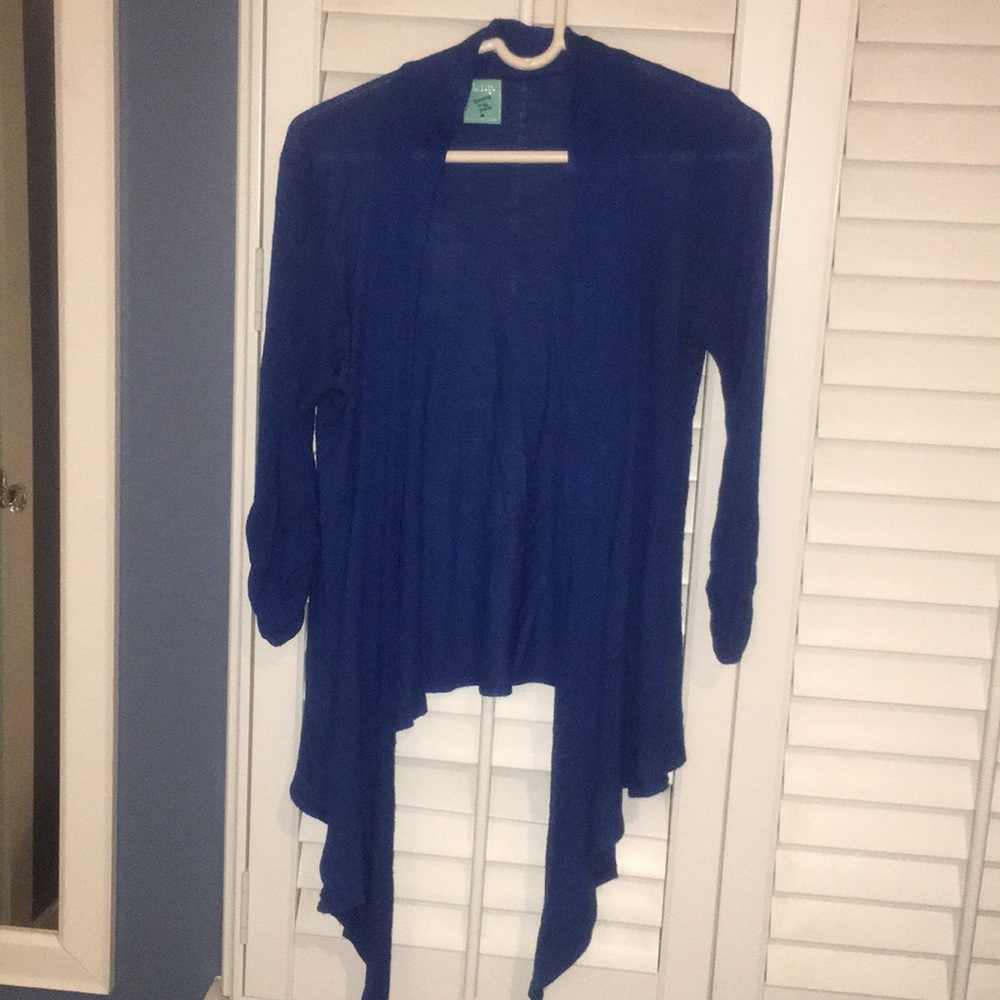 Blue Open Cardigan